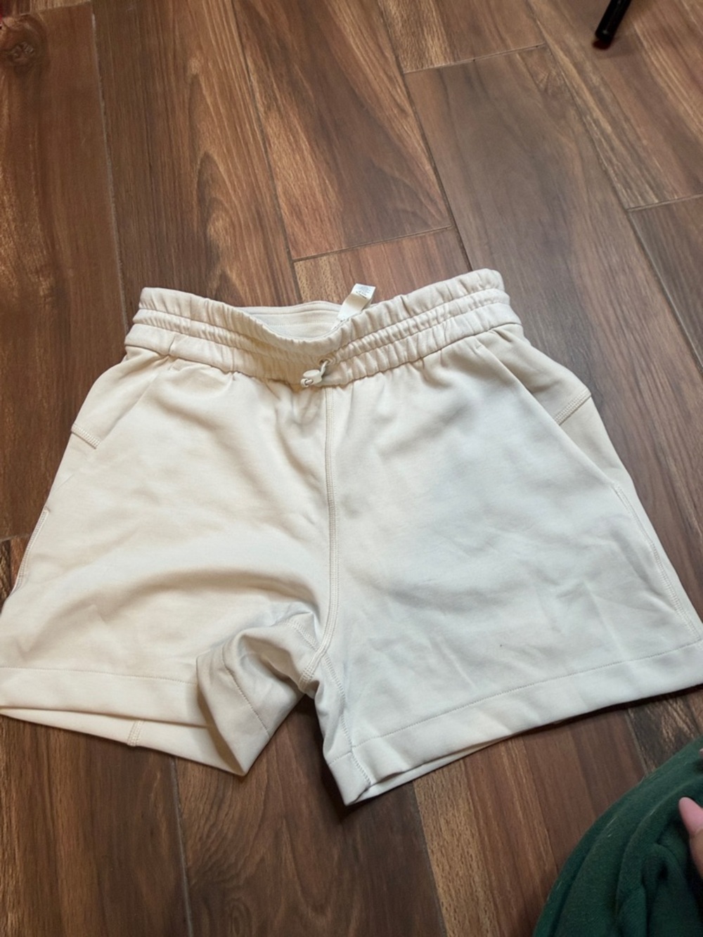 lululemon athletica Cream High-Waist Drawstring Shorts